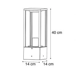QAZQA Industrielle Außenleuchte schwarz 40 cm IP44 - Charlois 17 QAZQA Industrielle Außenleuchte schwarz 40 cm IP44 - Charlois -Outdoor Lights Store 3730 102447 4