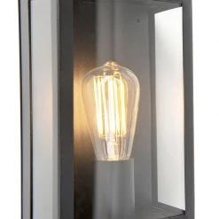 QAZQA Außenwandleuchte schwarz mit Bewegungsmelder IP44 - Rotterdam 1 22 QAZQA Außenwandleuchte schwarz mit Bewegungsmelder IP44 - Rotterdam 1 -Outdoor Lights Store 4055 95260 5