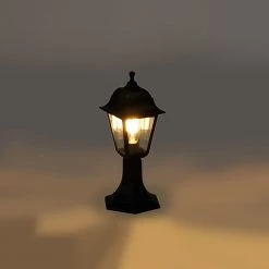 QAZQA Klassische Außenstange schwarz 44 cm IP44 - Hauptstadt -Outdoor Lights Store 4150 103214 8