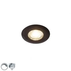 QAZQA Einbaustrahler schwarz inkl. LED 3-stufig dimmbar - Ulo