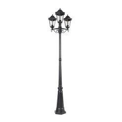 QAZQA Außenlaterne schwarz 220 cm 3-flammig IP44 - Havanna 29 QAZQA Außenlaterne schwarz 220 cm 3-flammig IP44 - Havanna -Outdoor Lights Store 4694 103318 13
