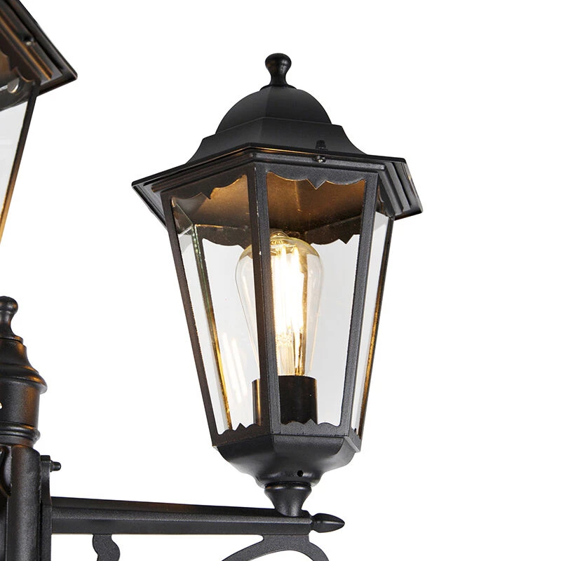 QAZQA Außenlaterne schwarz 220 cm 3-flammig IP44 - Havanna 10 QAZQA Außenlaterne schwarz 220 cm 3-flammig IP44 - Havanna - Image 8