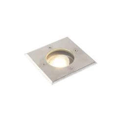 QAZQA Moderner geschliffener Punktstahl 13,5 cm IP67 - Basic Square