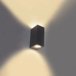 QAZQA Moderne Wandleuchte grau IP44 - Baleno II