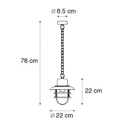 QAZQA Retro Hängelampe Stahl - Shell 17 QAZQA Retro Hängelampe Stahl - Shell -Outdoor Lights Store 5740 70053 3