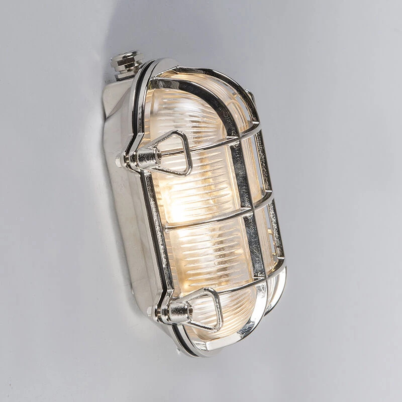 QAZQA Retro Wandleuchte Chrom 23 cm IP44 - Nautica 1 oval 9 QAZQA Retro Wandleuchte Chrom 23 cm IP44 - Nautica 1 oval - Image 7