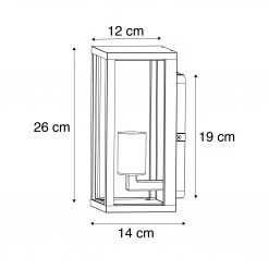QAZQA Industrielle Wandleuchte schwarz 26 cm IP44 - Charlois 20 QAZQA Industrielle Wandleuchte schwarz 26 cm IP44 - Charlois -Outdoor Lights Store 6474 102445 4