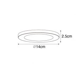 QAZQA Einbau- oder Aufbaustrahler weiß 14 cm inkl. LED 3 Stufen dimmbar bis warm - Trans 18 QAZQA Einbau- oder Aufbaustrahler weiß 14 cm inkl. LED 3 Stufen dimmbar bis warm - Trans -Outdoor Lights Store 6515 105156 4