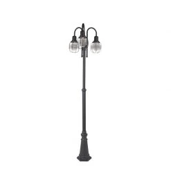 QAZQA Ländliche Außenlampe schwarz 3-Flammig IP44 - Guardado -Outdoor Lights Store 7049 95202 7