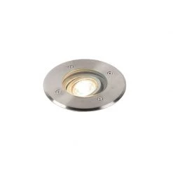 QAZQA Moderner Bodenstrahler Stahl 13,5 cm IP67 - Basic Round