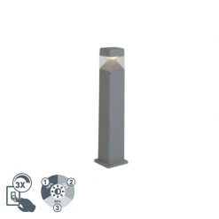 QAZQA Moderne Außenleuchte grau 80 cm inkl. LED IP55 - Ester