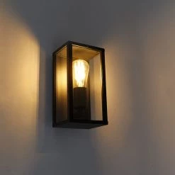 QAZQA Industrielle Wandleuchte schwarz 26 cm IP44 - Charlois 28 QAZQA Industrielle Wandleuchte schwarz 26 cm IP44 - Charlois -Outdoor Lights Store 8971 102445 12