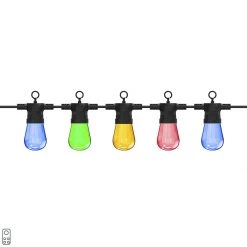 Calex Prikkabel LED 10 m ST45 lichtbronnen 10-lichts met afstandsbediening - Chill